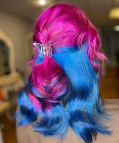 Underlayer Hair Dye, Underlayer Hair Color, Arctic Fox Virgin Pink, Half Up Claw Clip, Custom Color Wigs