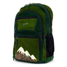 This corduroy patchwork backpack features great looking mountaintop and shooting star embroidery. It has padded shoulder straps for added comfort, three front zipper pockets, a water bottle holder, and a cell phone holder. The inside has both a zipper and a hidden stash pocket. Patchwork is made from many different sections of fabrics that are sewn together to form the final unique piece. Each item is a one of a kind piece of art we hope will surprise and delight you! Merry Birthday, Patchwork Backpack, Corduroy Patchwork, Hemp Hat, Funky Bags, Hippie Shop, Denim Backpack, Style Bundle, Cotton Cargo Pants