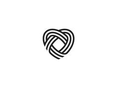 the logo for an artisan company, called knoted heart on a white background