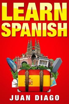 the book cover for learn spanish by juan diago, with an image of luggage