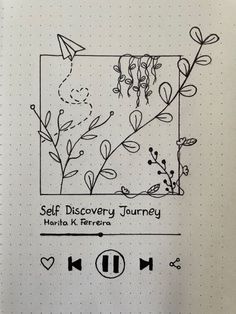 a book with an image of plants and leaves on the cover, which reads self discovery journey