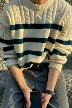 Male Sweater Outfit Aesthetic, Fall Outfits Masculine, Cozy Aesthetic Outfits Men, Cozy Fall Outfits Men, Soft Masculine Outfits, Men Sweater Outfit Street Styles, Cozy Male Outfit, Sweater Boy Aesthetic, Fall Male Outfits