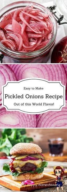 pickled onions recipe with the title overlay