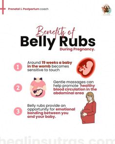 the benefits of belly rubs for pregnant women and babies, including baby's