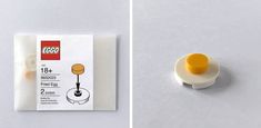 two pictures of an egg being boiled in the shell and placed on top of a piece of paper