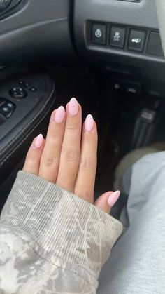 Light pink nail inspiration Nail Inspiration Light Pink, Lights Pink Nails, Light Pink Engagement Nails, Super Light Pink Nails, Pink Ballet Nails, Christmas Nails Light Pink, Milky Pink Nails With Design, Bright Light Pink Nails, Frosty Pink Nails