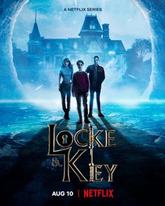 the movie locke and key is shown in front of an image of two people standing next to each other