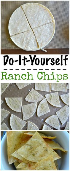 tortilla chips with ranch cheese on top and the words do - it - yourself ranch