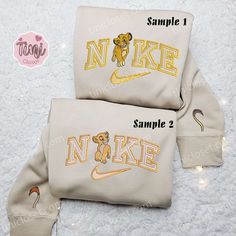 Simba And Nala x Nike Couple Embroidered Shirt, Disney The Lion King Embroidered Hoodie, Nike Inspired Embroidered Sweatshirt Nike Disney Sweatshirt Couple, Matching Hoodies For Couples Nike, Lion King Hoodie, Nike Couple, Disneyland Fits, Couples Disney Shirts, Remodeling Room, Couple Sweaters, Nike Hoodies