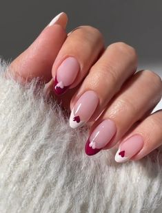 Simple Gel X Nails Design, Russian Manicure Design, Acubi Nails, Hello Nails, Cute Hearts, Simple Gel Nails, Casual Nails, Pearl Nails, Pink Acrylic Nails