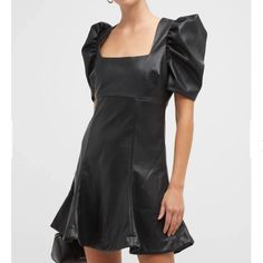 New With Tags, Never Worn. This Likely Alia Faux Leather Dress In A Size 12 Is Super Cute And Originally $248. Navy Blue Mini Dress, Black Sequin Mini Dress, Picnic Dress, Black Halter Dress, Faux Leather Dress, Flare Mini Dress, Overlay Dress, Feather Dress, Pink Mini Dresses