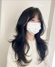 aesthetic hush cut wolf cut curtain bangs medium lenght hair hairstyles straight hair curly hait wavy hair korean hairstyles with guidelines soft wolf cut hush cut hairstyle haircut kpop aesthetic #hairstyle #korean #haircut Korean Long Hair, Cheveux Oranges, Haircut Wavy, Hair Style Korea, Haircut Tutorial, Hair Inspiration Long, Long Wolfcut Haircut, Hairstyles For Layered Hair, Wolfcut Haircut