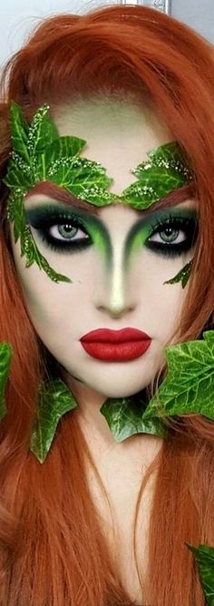 Venus Flytrap Makeup, Steven Universe Halloween Costumes, Ivy Makeup, Red Head Halloween Costumes, Halloween Simples, Makeup Unique, Poison Ivy Halloween Costume, Edgy Clothes