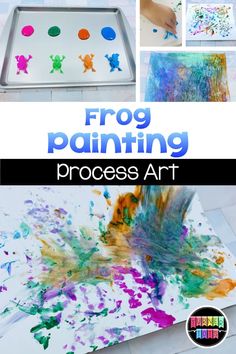 frog painting process for kids to make