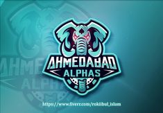 an elephant head with the word ahmedad alphas on it's side