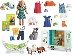 a dollhouse with clothes and accessories for dolls including clothing, shoes, toys, and other items