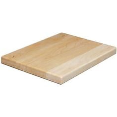 a wooden cutting board on a white background