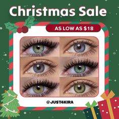 It’s time to dazzle this holiday season🎅Don’t miss the magic of just4Kira’s Christmas Sale!⁠🎄Lenses as low as $18!⁠🎁Buy 2 Get 2 FREE on ALL items!⁠
Shop now at just4kira.com and make your look unforgettable! 💖 ⁠
⁠---
#holidayglam #just4kira #ChristmasDeals #holidaycontacts #lenses #coloredcontacts #Christmas #greencontacts #contactlenses #greenlens