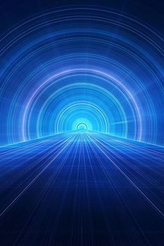 an image of a tunnel that looks like it is going through the sky with light streaks