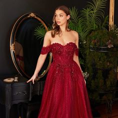 The Magnificent Dress Made In A-Line Silhouette Has A Structural Corset Decorated With Exquisite Lace, Which Together With Sparkling Sequins Create A Magical Image. A Floor-Length Skirt Made Of Lightweight Tulle Will Create A Romantic Look. Fabric: Tulle Length: Long Colour: Burgundy Neckline: Off Shoulder Silhouette: A-Line Sleeve: Sleeveless Back: Semi-Open, Zipper Skirt: Layered Embellishments: Sequins, Lace Occasion: Romantic Date/Evening/Dinner, Wedding/Bridesmaid, Graduation, Fashion Show, Burgundy Sleeveless Gala Dress, Sleeveless Burgundy Dress For Gala, Burgundy Sleeveless Dress For Gala, Sleeveless Burgundy Wedding Dress, Sleeveless Tulle Dress For Gala, Burgundy Sleeveless Evening Dress, Burgundy Sleeveless Wedding Dress, Red Tulle Dress For Gala, Burgundy Sleeveless Dress With Fitted Bodice