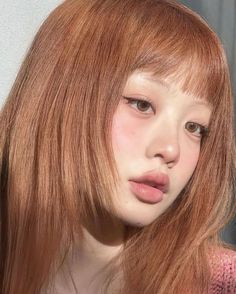 Honey Ginger Hair, Peach Brown Hair, Peach Hair Colors, Cheveux Oranges, Peach Hair, Strawberry Blonde Hair, Hair Inspiration Color, American Beauty