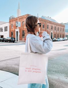 Cute canvas tote bags that give off positivity and encouragement. Perfect for daily use, carrying groceries, books, or essentials. Ideal for those who appreciate uplifting messages and need a practical yet stylish accessory.  Product features - 100% Cotton canvas for durability - Flat corners for seamless design - 20" canvas handles - Heavy fabric for sturdiness Care instructions - Do not iron directly over the printed area - print may stick to the iron. - Spot clean - Do not bleach - Line dry Tote Bag Photoshoot, Aesthetic Tote Bag Design, College Tote Bag, Eco Friendly Shopping Bags, Aesthetic Tote Bag, Bag Aesthetic, Cute Canvas, Cute Tote Bags, Reusable Shopping Bags