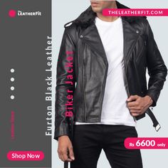 Furton Black Leather Biker Jacket For Men ABOUT: This unique Jacket is made of High-Quality Genuine SHEEP-SKIN Leather. Its leather is very glamorous that makes it very adaptable to wear on any occasion. The Jacket is professionally cut and stitched throughout as following International Standards. Great Choice for Casual & Parties. 100% Money-Back Guarantee. #TheLeatherFit #Leather_Jackets_For_Men #Leather_Jacket_For_Women Leather Store