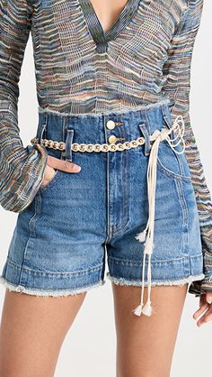 Ulla Johnson The Charlotte Shorts | Shopbop Long Denim Shorts Outfit, Charlotte York, Long Denim Shorts, Denim Shorts Outfit, Walk In Wardrobe, Acid Wash Denim, Mini Shorts, Fashion Studio, Cut Off Shorts