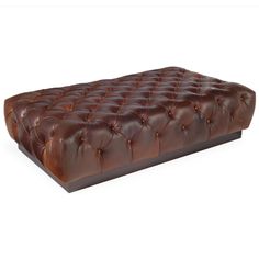 Leather Cocktail Bench Ottoman - Nested Leather Cocktail Ottoman, Ottoman Upholstered, Glider And Ottoman, Lee Industries, Leather Counter Stools, Leather Stool, Leather Bench, Tufted Ottoman, Colorado Homes