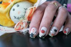 check profile #naildesign #nailart #halloweennailart  #halloweennaildesigns #halloweennailsideas  #halloweennail #fallnails #fallnailideas #pinterestnails #nailideasacrylic Santa Hat Nails, Most Beautiful Nails, Christmas Present Nails, Botanic Nails, Funny Makeup, Christmas Nail Art Easy, Stiletto Nail Art, Christmas Nails Easy