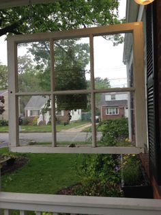 an open window on the outside of a house