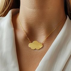 14K Gold Plated Cloud Necklace, Gold Cloud Necklace, Tiny Gold Cloud Necklace, Delicate Cloud Pendant, Dainty Charm Cloud Gift Necklace 🌺Item Details🌺 Item Name : Cloud Necklace Metal : 925 Silver Pendant Size : 25*30MM Necklace Size : 16Inch                                                          🌊 *About Us: Natural World Jewelry* 🐚 At Natural World Jewelry, we're passionate about bringing the serene beauty of the ocean to your everyday life. Our artisanal jewelry pieces are lovingly hand Wedding Jewellery Necklace, Metal Necklaces, Necklace Sizes, Wedding Necklace, Gift Necklace, Artisan Jewelry, Silver Pendant, Jewelry Pieces, 925 Silver