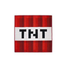 a red and black plaid cloth with the word th on it in white letters,