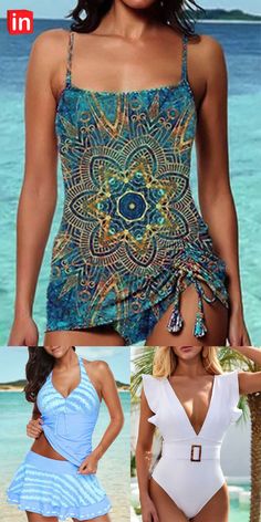 2022 Swimwear, Vacation Fashion, Flower Blue, 2 Piece Swimsuits