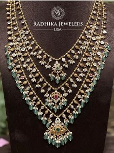 Satlada Necklace Gold, Satlada Necklace, Long Bridal Necklace, Bridal Necklace Designs, Neck Pieces Jewelry, Choker Necklace Designs, Antique Gold Jewelry Indian, Indian Bridal Jewelry Sets, Bridal Jewelry Vintage