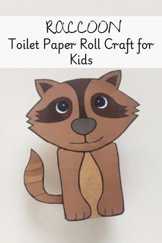 the raccoon toilet paper roll craft for kids is an easy and fun project