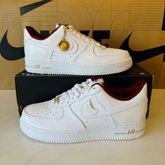 Painted Air Forces, Best Shoes For Women, Big Steppa, Celebrating Women, Shoe Storage Solutions, Preppy Shoes, Shoes Heels Classy, All Nike Shoes, Team Red