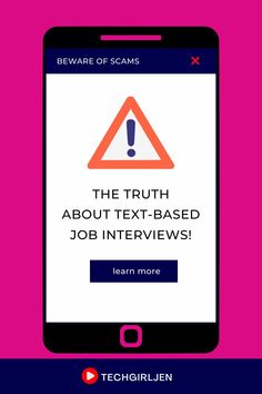 the truth about text - based job interviews beware of scams by techgirllen