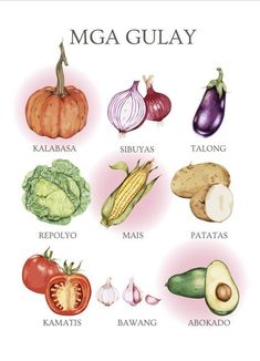 an image of vegetables that are labeled in english