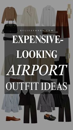 Find the most elegant, comfy, and expensive-looking airport outfit ideas in this article + the best tips on how to look classy at the airport. Cute and comfy airport outfit ideas for women, airport outfit aesthetic, classy airport outfit ideas, travel outfit inspo. Air Travel Outfits For Women, Women Airport Outfit, Air Travel Outfits, Airport Outfit Aesthetic, Airport Outfit Classy, Classy Travel Outfit, Classy Airport Outfit, Travel Outfits Women, Business Travel Outfits