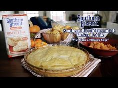 southern biscuit formula l turkey pot pie with oranges and biscuits in the background