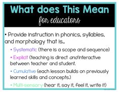 what does this mean for education? and other things that are important to the students