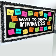 This Message & Bulletin Boards item is sold by RiseOverRunTeacher. Is dispatched from United States. Listed on 04 Nov, 2024 Character Building Bulletin Board Ideas, Respect Bulletin Boards, Ways To Show Kindness, Large Bulletin Board, Counselor Bulletin Boards, Kindness Bulletin Board