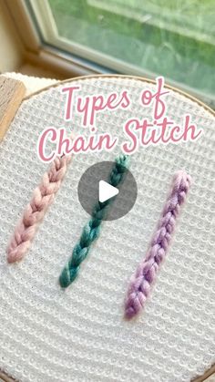 there are three different types of chain stitchs