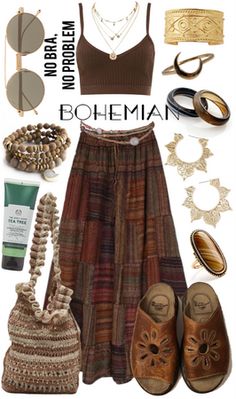 Vintage Bohemian Outfits, Bohemian Fits, Bohemian Outfit Ideas, Bohemian Outfit, Hippie Clothes, Bohemian Aesthetic Outfit, Bohemian Outfits, Hippie Outfits Aesthetic