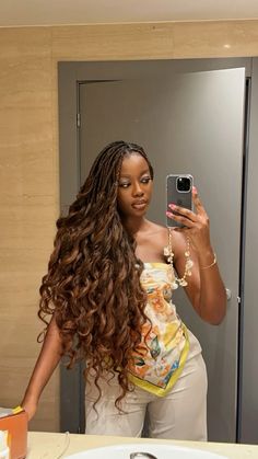 Black hairstyles  Protective style Braids Cute French Curl Braids, Long Tree Braids, Color 4 Braids On Black Women, Thick French Curl Braids, Large French Curl Braids, Color 4 Braids, Hairstyles Protective Styles, Cute Braid Hairstyles, French Curls Braids