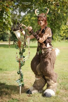 Ren Faire Satyr, Saytr Cosplay Male, Fawn Ren Faire, Faun Ren Faire, Saytr Character Design Male, Faun Character Design, Goat Cosplay