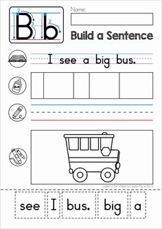 worksheet for beginning and ending the letter b with pictures to be used on it