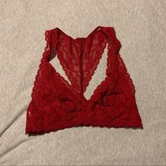 Victoria’s Secret Red Lace Bralette New Without Tags Size Small Red Lace Bralette, Victorias Secret Set, Strappy Bralette, Corset Bra, Victoria Secret Bras, Pink Bra, Red Lace, Lace Bralette, Lace Bra