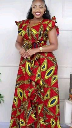 Chitenge Dresses, African Maxi Dress Ankara, Curvy Casual Outfits, African Traditional Wear, Ankara Long Gown Styles, Oscars Red Carpet, Long African Dresses, Skincare Order, African Print Dress Ankara